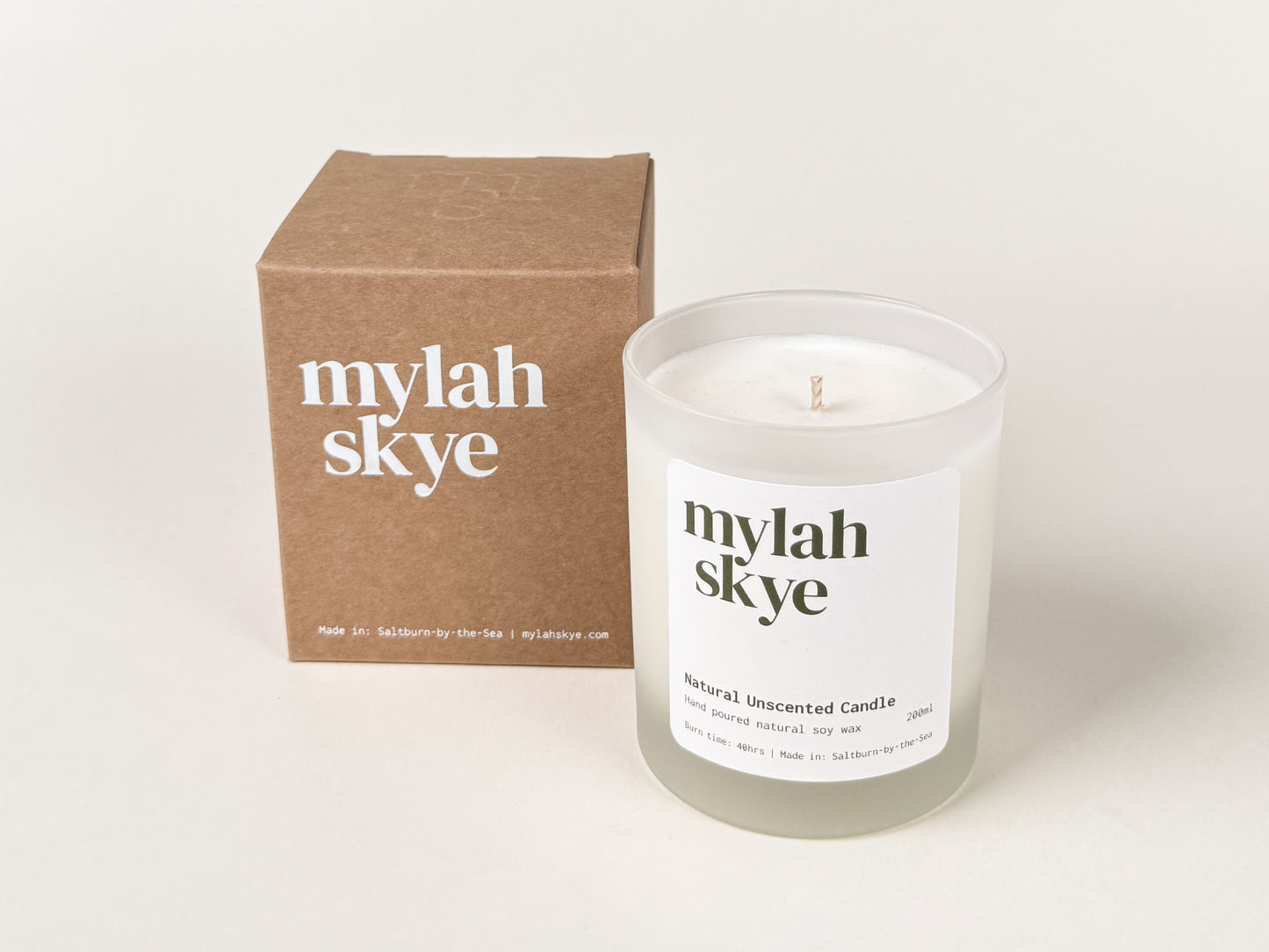 Natural Unscented Candle 200ml
