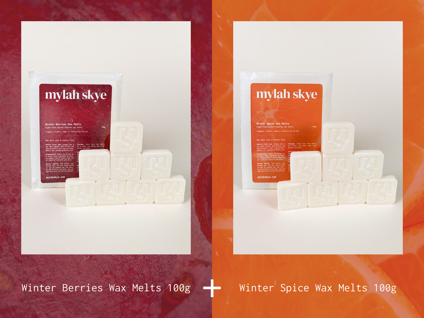 Winter Spice + Winter Berries 100g Wax Melt Bundle