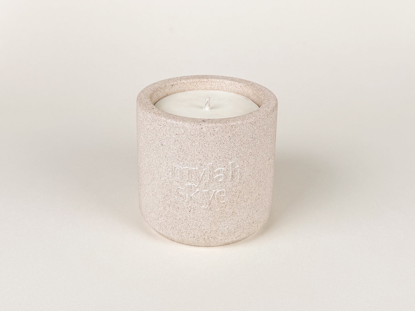 Jesmonite Refillable Candle Holder with Fragrance Oil Candle 260ml