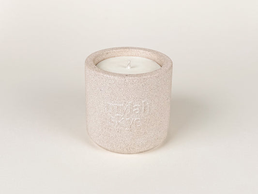 Jesmonite Refillable Candle Holder with Fragrance Oil Candle 260ml