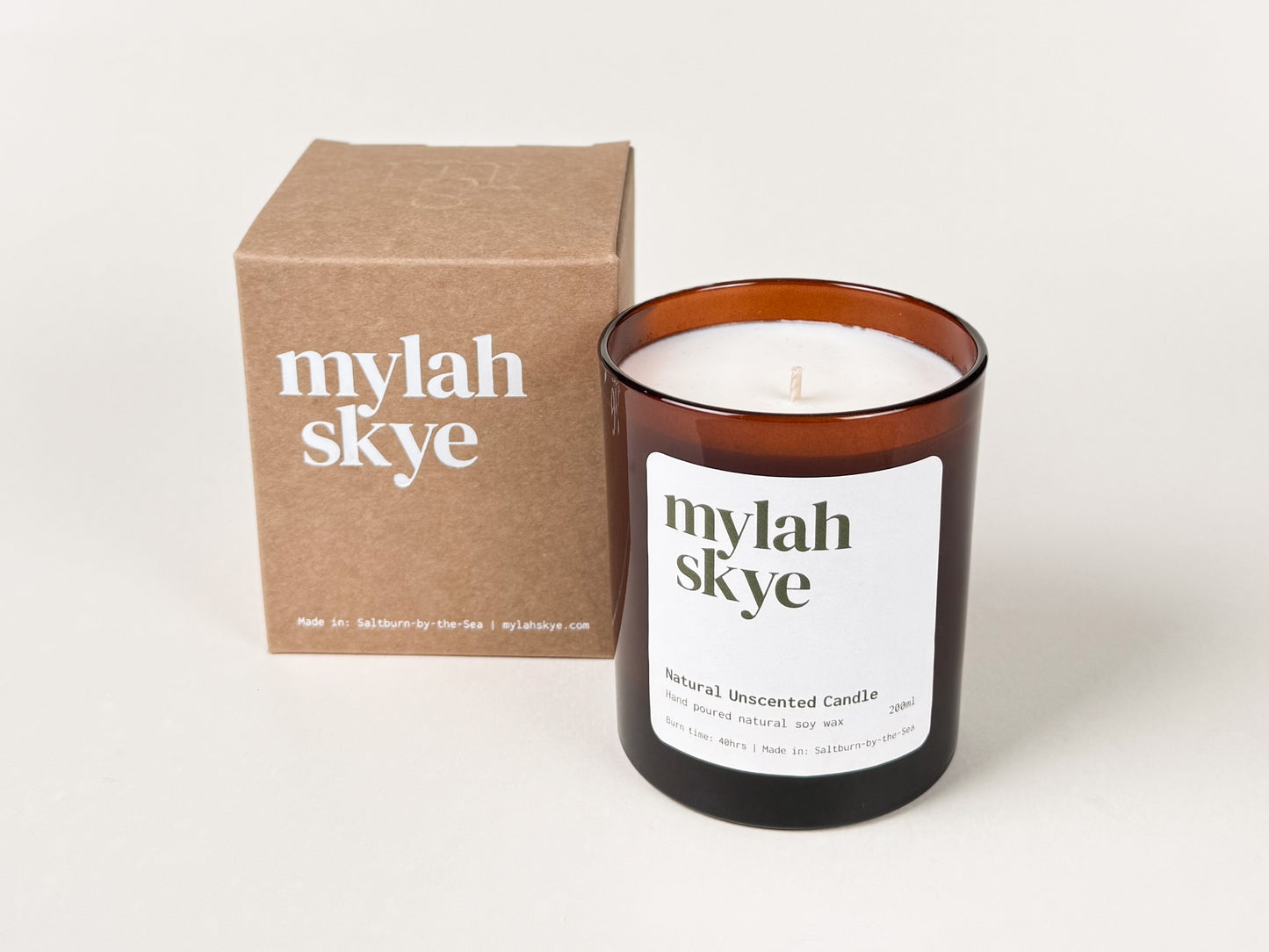 Natural Unscented Candle 200ml