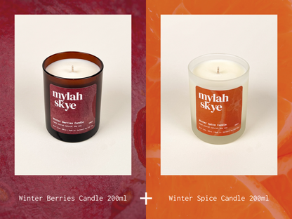 Winter Spice + Winter Berries 200ml Candle Bundle
